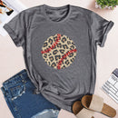Independence Day Leopard Baseball Tea T-Shirt (Grey XXL)