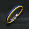 Fashion Ukraine Bracelets Braided Woven Leather Blue Yellow Ukrainian Wristband