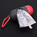 Pet Dog Garbage Clean up Bags Holder Dispenser + Poop Bags Set(Gray+Red) Newly