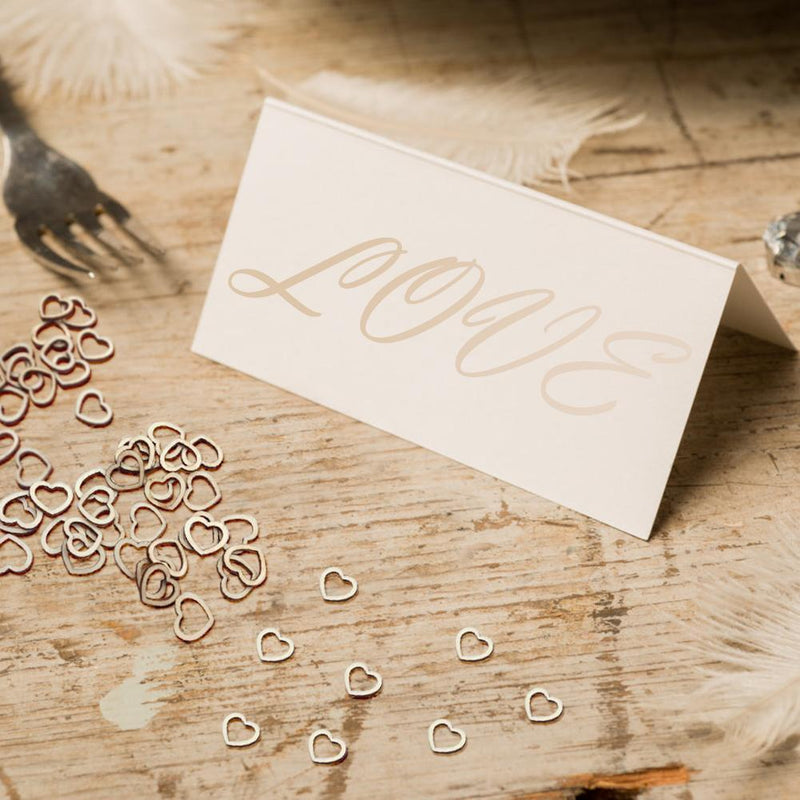 50pcs/pack Wooden Hollow Heart Shape Wedding Table Scatter Decor Ornaments