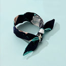 LOVE Round Card Layered Hand Chain Silk Scarf Bowknot Women Rice Bead Bracele