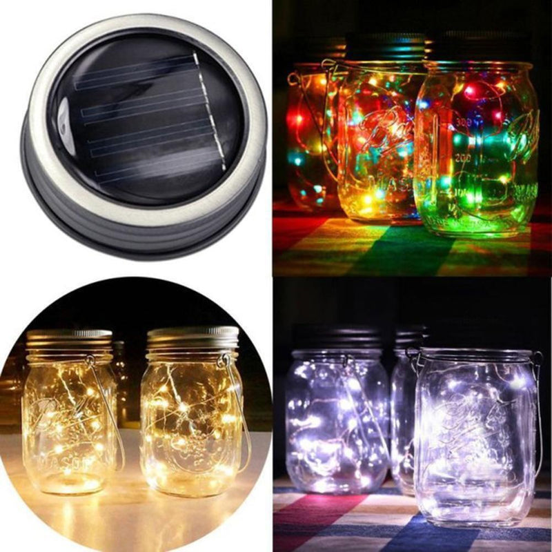 LED Solar Fairy Mason Jar Light Party Wedding Garden Decor (Warm Light 1 m)