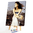 Frameless DIY Daze Beauty Painting By Numbers Canvas Digital Oil Craft Deco