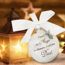 Memorial My Heart in Heaven Christmas Pendant Mom Dad Ball Feather Tree Ornament