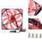 12V 3-4Pin 15LED Lighting PC Case Fan Cooler Computer Cooling Fan (Red) Newly