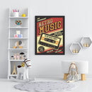 5D DIY Full Drill Round Shape Retro Poster Rhinestone Diamond Drawing for Hom