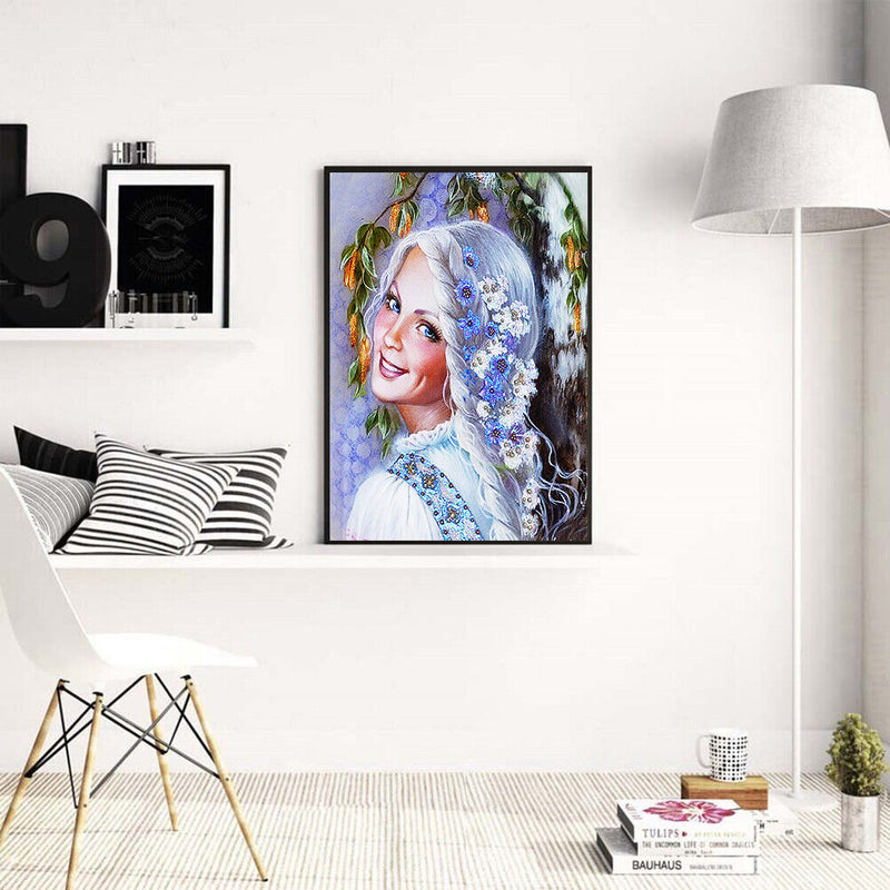 Smile Girl Part Drill Diamond Painting Home Decor DIY Mosaic Kit Picture Newly