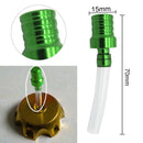 Motorcycle Gas Fuel Cap Valve Vent Breather Hose for ATV Dirt Bike(Green)