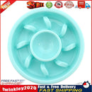 Dog Feeding Bowls Puppy Slow Down Eating Feeder Anti Choking Dish (Green) Newly