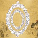 2PCS Lace Oval Clip Lifting Machining Dies Stencils for DIY Scrapbooki