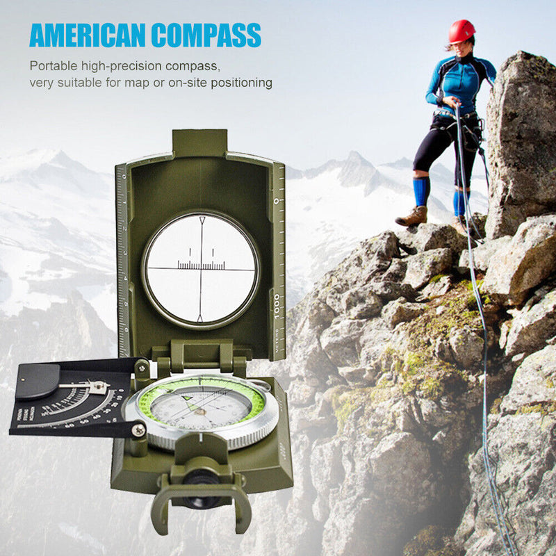 Waterproof Portable Tilt Meter Compass for Camping and Hiking