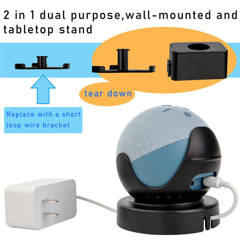 Speaker Wall Mounted Bracket Space Saving Hanging Holder for Echo Dot 4th Gen