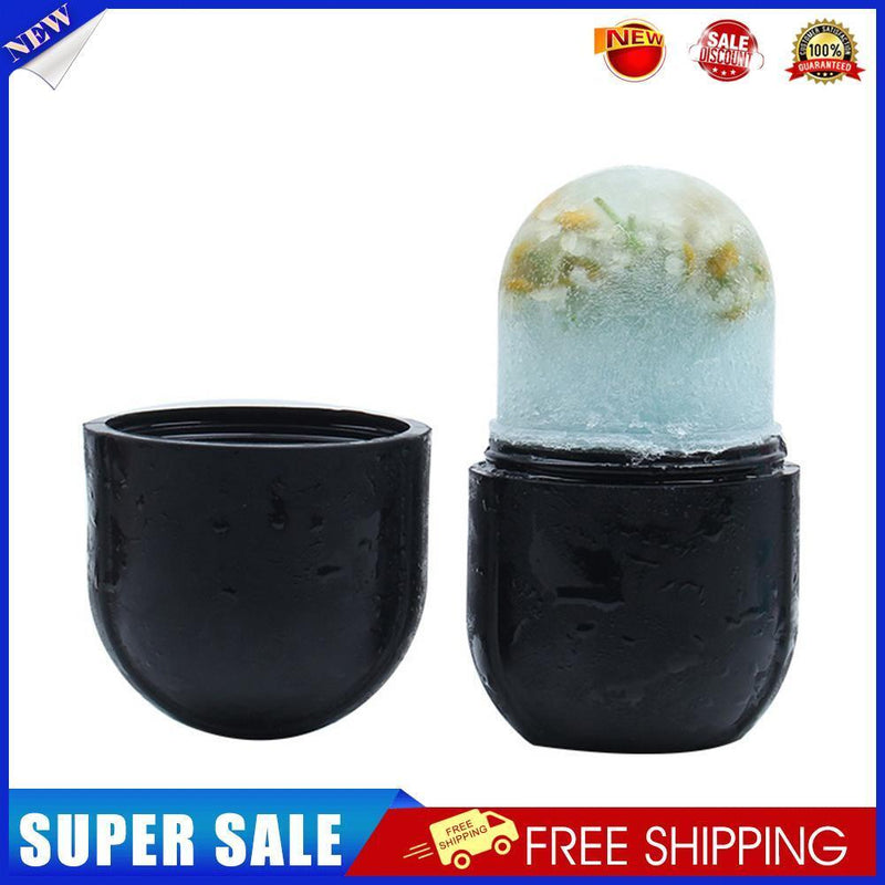 Reusable Silicone Ice Cube Gua Sha Massager Molds Shrink Pores Tool (Black)