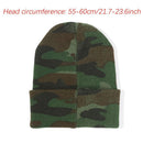 for Women and Men Green Bonnet Warm Winter Cap Knitted Camouflage Beanie Hat