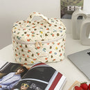 Organizer Cotton Makeup Bag Quilting Cosmetic Bag Toiletry Case Makeup Pouch