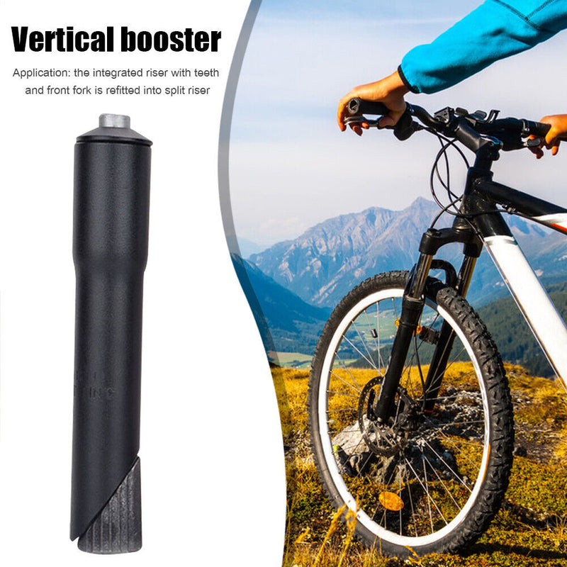 Bicycle Fork Stem Riser Rise Extender Handlebar Stem Adaptor (Black 25.4mm)