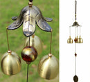 40cm Soft Garden Feng Shui Lucky Hanging Decorationr 3 Bells Wind Chimes Outdoor