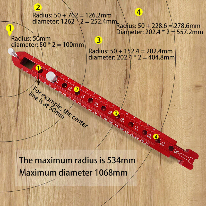 340mm High Precision Measurement Woodworking Scribe Gauges Drawing Compass Newly