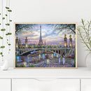 Canvas Paint By Numbers City Tower Oil Hand Painted Drawing Kit Home Decor