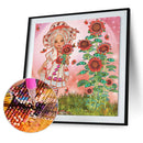Diamond Painting Cartoon Girl Partial Special Drill Rhinestone Kit (EP002) Newly
