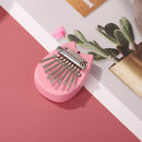 Mini Cat 8-Key Pine Plate Kalimba Finger Piano Musical Mbira Sanza Pink Newly