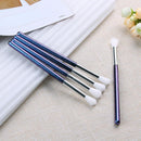 affeco 5 x multi cosmetic brush wood handle highlight nose eye shadow makeup
