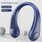 Mini Neck Fan USB Rechargeable Bladeless Fan Neck Air Conditioner (Blue)