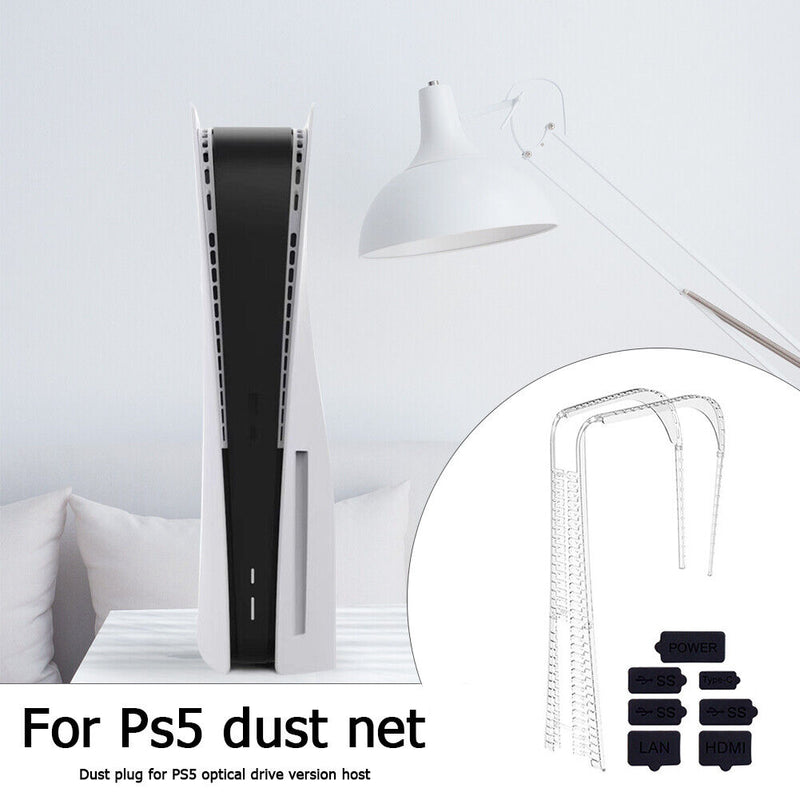 Dust Plug Cover Stopper Dustproof Case Kits for PS5 Gaming Console Protector