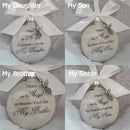 Christmas Tree Family Pendant Hanging Ornaments Memorial Ornament Feather Ball