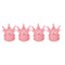 4pcs Pink Crown Shape Car Auto Wheel Tire Tyre Valve Stem Caps Dust Covers