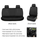 Four Seasons PU Leather Car Seat Covers Set Automobile Seat Protector Universal