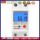 Single Phase Digital LCD Kwh Wattmeter Power Consumption Electric Din Rail