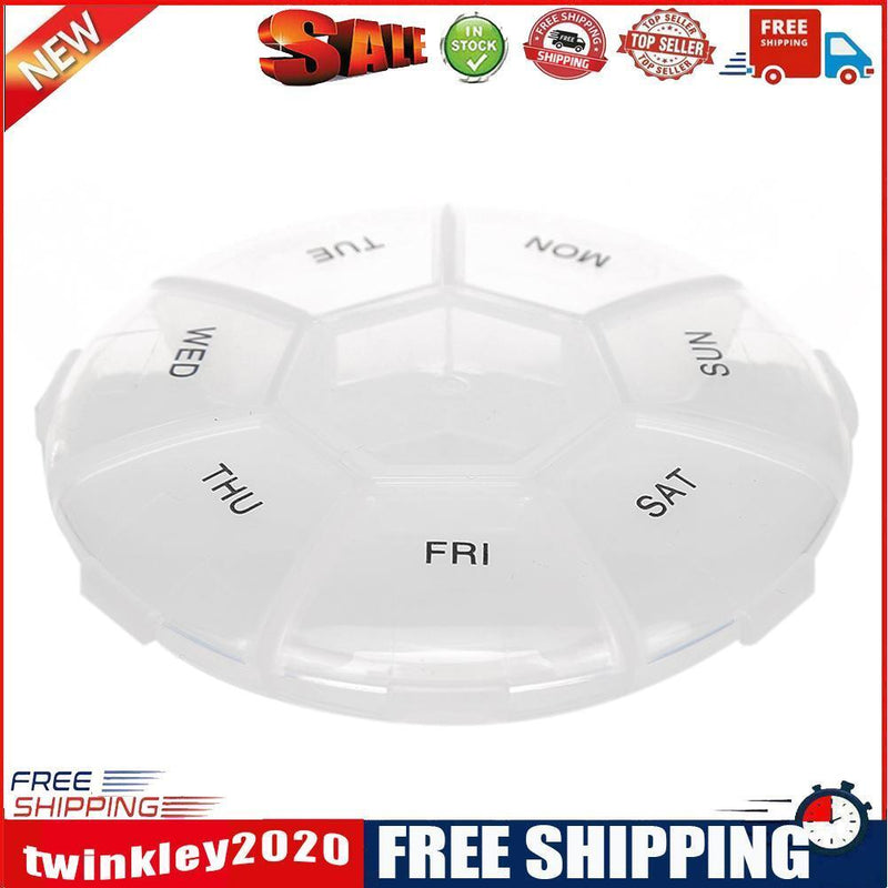 7 Grids 7 Days Weekly Pill Drug Box Medicine Tablet Dispenser Splitter Case