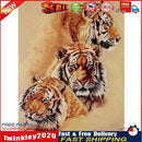 Handmade DIY Full Round Drill Diamond Painting 5D Yellow Tigers Poster Kit Newly