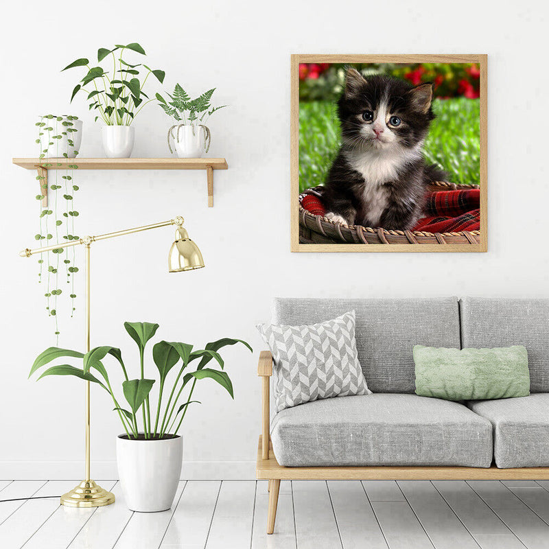 5D DIY Full Drill Diamond Painting Lovely Cat Cross Stitch Needlework Set Decor