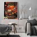 Full Embroidery 3 Beaches Kit Pumpkin Bird Counted 11CT DIY Cross Stitch Artwork