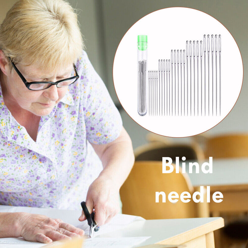 25pcs Household Crafts Sewing Needles Embroidery Stitching Big Eye Needle