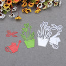 Scissors Flower Pot Metal Die For Scrapbooking Template Cards DIY