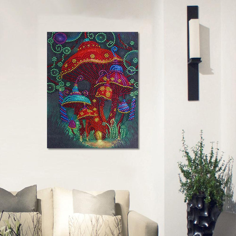 5D DIY Mushroom Diamond Painting, Cross Stitch Mosaic