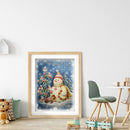 30x40cm 5D DIY Full Round Drill Diamond Painting Snowman Cartoon for Home Dec