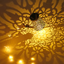 LED Shower Solar Light String Star Bottom Hollow Out Yard Lamp (Bracket B) Newly