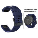 Watch Band 26mm Silicone Adjustable Length Wrist Straps for Garmin Fenix 6X