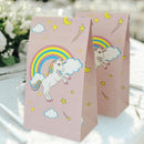 12pcs Horse Rainbow Paper Gift Bag Baby Shower Birthday Party Candy Box
