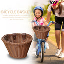 Kids Bike Basket Women Bicycle Rattan Weaving Front Basket (Primary Color) Newly