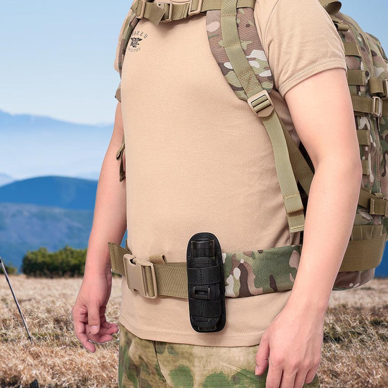 Outdoor Hiking 360 Degrees Rotatable Flashlight Bag Multi-functional Outdoor Bag