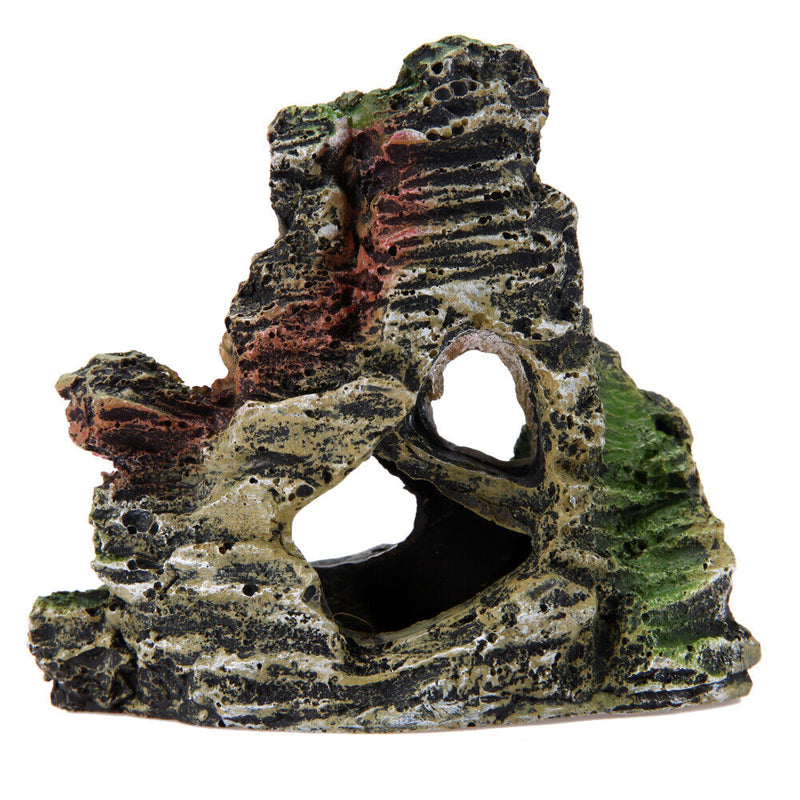 Mountain View Aquarium Rockery Hiding Cave Tree Fish Tank Ornament Decor Newly