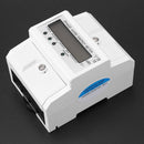 Digital 3 Phase 4 Wire Electric Energy Meter DIN Rail kWh Power Wattmeter Newly
