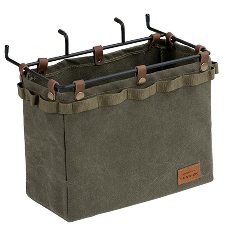 Camping Table Side Storage Bag Multifunction Canvas Bag with Hook (Khaki)