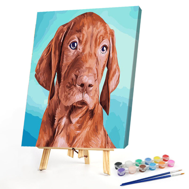 DIY Coded Acrylic Drawing Home Decor Dog Animal Pattern Oil Paint by Numbers