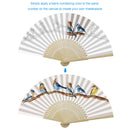 Paint By Number Kit DIY Bird on Branch Folding Fan Hand Painted Oil Picture